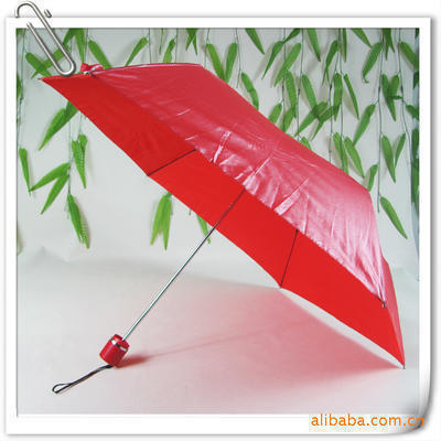 销售口红伞 情侣广告伞 防紫外线珠光太阳伞 三折叠创意雨伞 印字