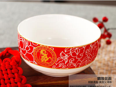 金猴送福陶瓷日式碗勺礼品碗筷套装创意喜庆礼品餐具