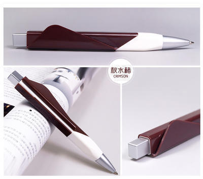 厂家直销新款广告笔 方形创意圆珠笔 塑料 按动 大笔夹印刷logo