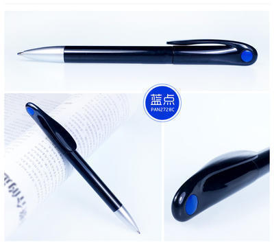 厂家直销创意文具现货混批 简易黑色圆珠笔 塑料笔