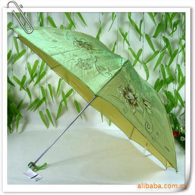 天堂307广告伞 防紫外线晴雨伞 三折伞 折叠雨伞 销售定做印字伞