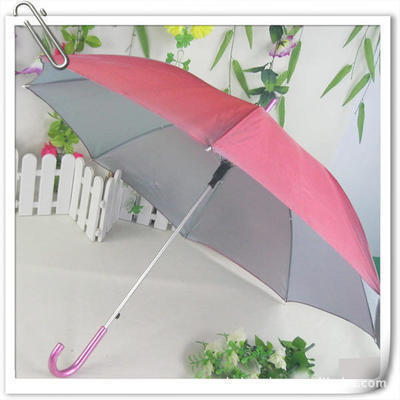 销售订制长柄雨伞 8片弯把直杆广告伞 太阳伞 防紫外线印字伞枣红