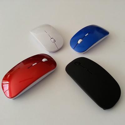 厂家批发定做小苹果无线鼠标 超薄光电礼品鼠标logo印制