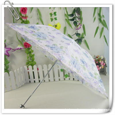 销售订制太阳伞 4折8片广告洋伞 防紫外线 四折雨伞礼品伞印字6色