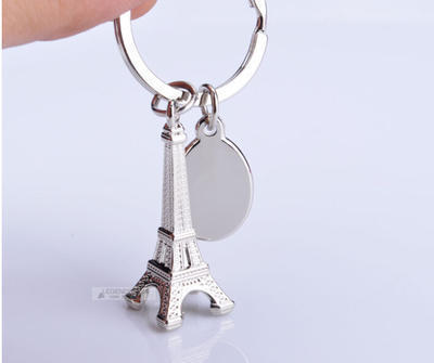 【热销爆款】仿真迷你巴黎埃菲尔铁塔钥匙链钥匙扣创意礼品定制