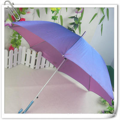 销售定做太阳伞 8片弯把直杆广告伞 长柄雨伞 防紫外线印字伞紫色