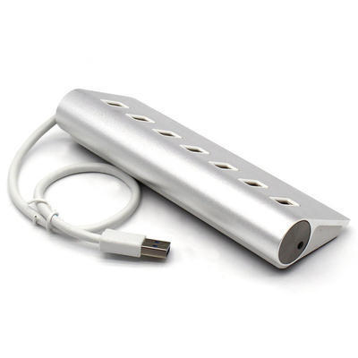 新款7口铝合金USB2.0高速集线器转换器多口USB转换器赠品LOGO定制