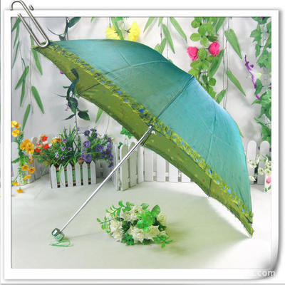 八片四折伞 裙边变色龙广告洋伞 防紫外线太阳伞 折叠雨伞 印字伞