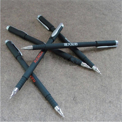 广告笔黑色喷胶中性笔 水笔 塑料签字笔 批发定制LOGO