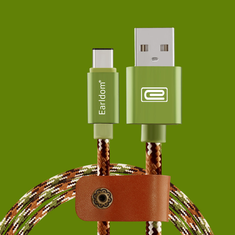 艺斗士 乐视USB3.1 Type-c尼龙编织数据线 一加2代小米4c充电线
