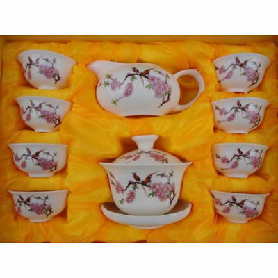 陶瓷茶具10头功夫茶具（普通花面） 会议商务活动礼品