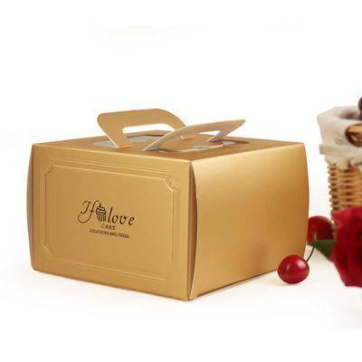 玫瑰金色蛋糕盒子4寸6寸8寸10寸西点手提慕斯烘焙500个起定制LOGO