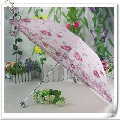 水晶鸟8片4折广告伞 太阳伞 折叠伞 晴雨伞定制 防紫外线 印字伞