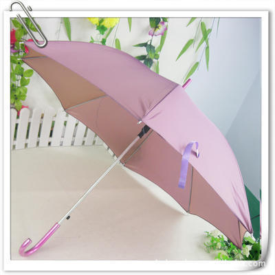 销售定做太阳伞 弯把直杆8片广告伞 长柄雨伞 粉色 防晒 印字伞