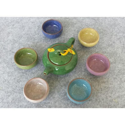 陶瓷茶具7头冰裂（7颜色可选） 会议商务活动礼品