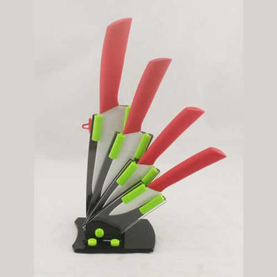 厨房刀具用品套装不锈钢刀具套装 3+4+5+6+扁刨+刀座彩盒陶瓷套刀