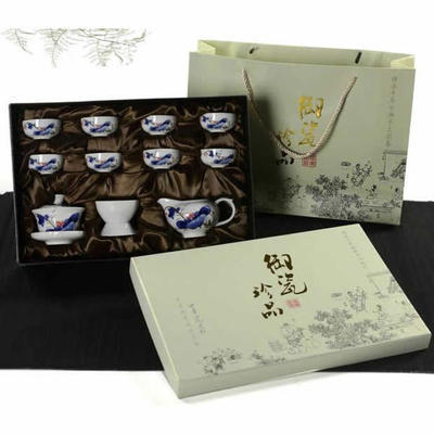 陶瓷茶具12头青花瓷（如意杯） 会议商务活动礼品