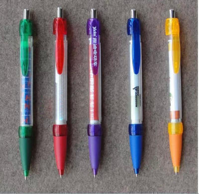 广告拉画笔 塑料按动圆珠拉纸笔 创意个性卷纸笔 拉杆笔批发定制