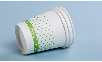 4盎司208克奶茶广告纸杯环保广告纸杯 广告促销单层纸杯定做