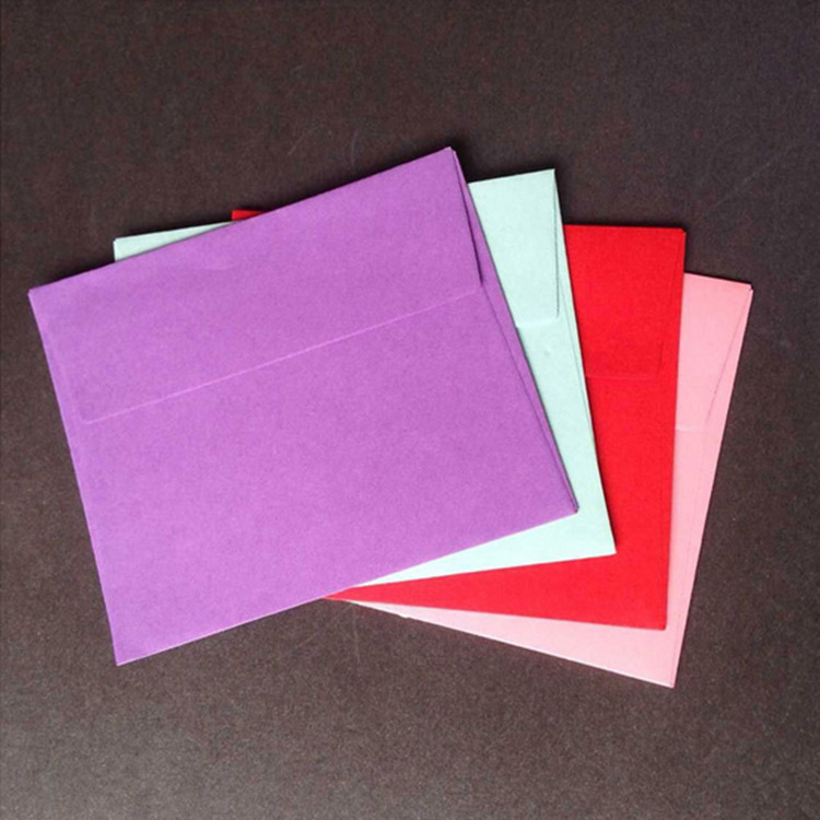 通用贺卡彩色信封 空白西式牛皮信封 明信片包装 可定制LOGO