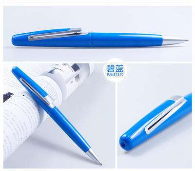 厂家批发塑料文具用品 双色笔夹创意笔 周年活动广告笔定制