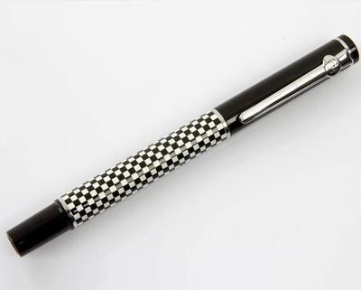 【高档品牌】公爵金属笔黑白格签字笔+宝珠笔/高档商务礼品笔