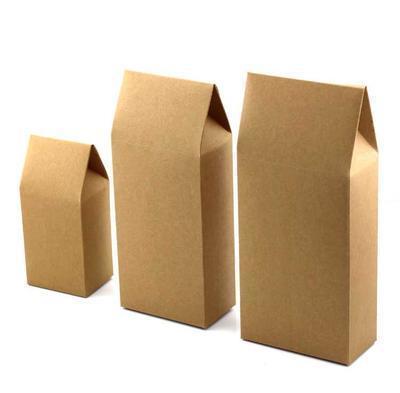 环保牛皮纸茶叶包装盒简易通用散茶包装西湖龙井茶叶罐折叠袋绿茶