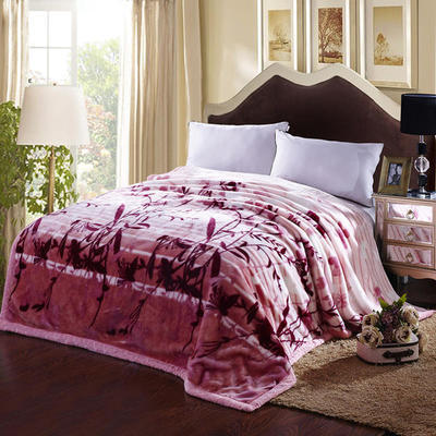 水貂绒时尚暖冬毯 优质原生态水貂绒 厂家直销 可印logo 粉色