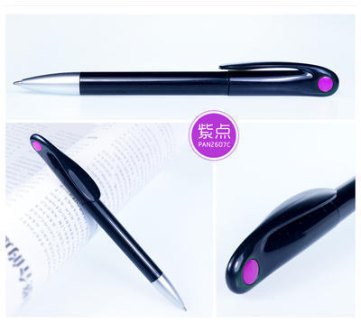 厂家直销创意文具现货混批 简易黑色圆珠笔 塑料笔