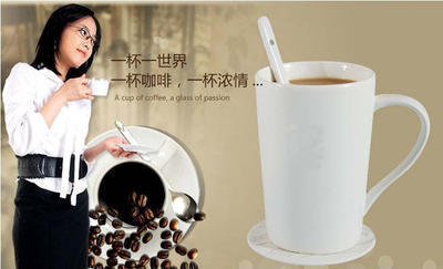 厂家陶瓷杯数字盎司咖啡定制马克杯子批发 个人办公水杯子LOGO定制广告