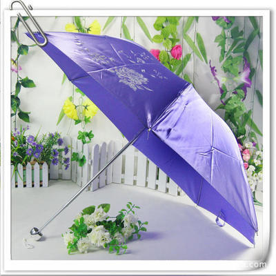 鑫叶8片4折广告伞 防紫外线太阳伞 礼品伞 蓝色 遮阳雨伞 印字伞