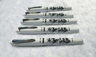 供应青花瓷钢笔/宝珠笔/铝质青花瓷笔/送礼笔 马到成功礼品笔