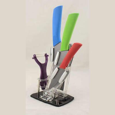 厨房刀具用品套装 不锈钢刀具套装 4+5+6+刨+刀座彩盒陶瓷套刀