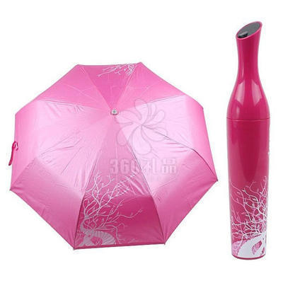 供应花瓶伞/酒瓶雨伞 三折广告伞