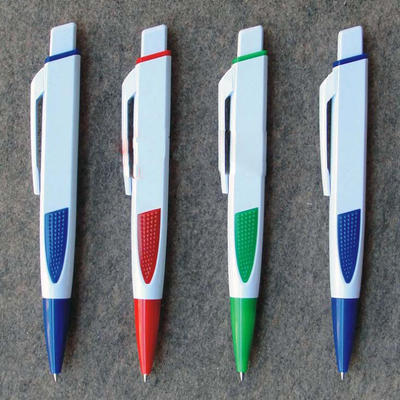 创意塑料广告笔定做个性扁笔 按动圆珠笔定制logo大印刷面积批发