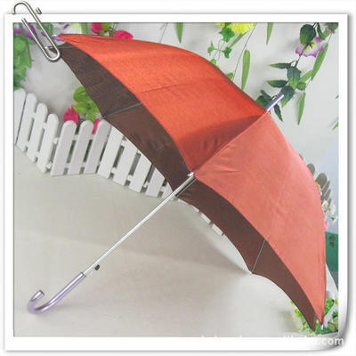 销售定制长柄雨伞 弯把直杆8片广告伞 太阳伞 印字伞 防紫外线3色