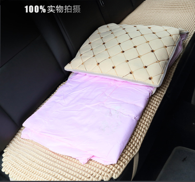 订制绗绣加厚抱枕被车用品空调被多功能两用抱枕被礼品赠送