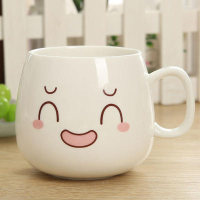 表情牛奶定制马克杯 可爱咖啡杯创意情侣杯 陶瓷杯子批发可定制LOGO