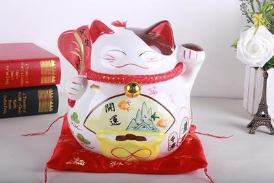支持混批 陶瓷日本招财猫工艺品摆件 结婚实用开业促销礼品