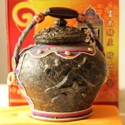 普洱工艺立体茶雕摆件 生茶布艺茶罐 礼品茶