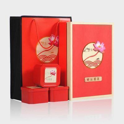 定制 茶叶礼盒包装空盒方罐 批发通用 私版定制 简易盒 红茶大红袍250g