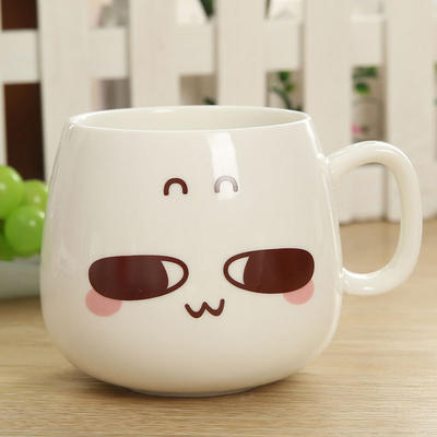 表情牛奶定制马克杯 可爱咖啡杯创意情侣杯 陶瓷杯子批发可定制LOGO