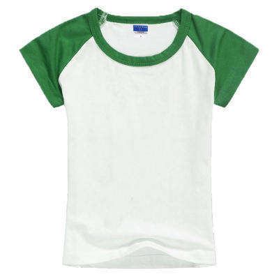 儿童莱卡插肩短袖广告衫定做 纯色纯棉短袖T恤幼儿园小学班服 可印制LOGO