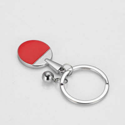 个性礼品钥匙扣 仿真乒乓球钥匙扣 创意钥匙扣合金乒乓球拍可LOGO