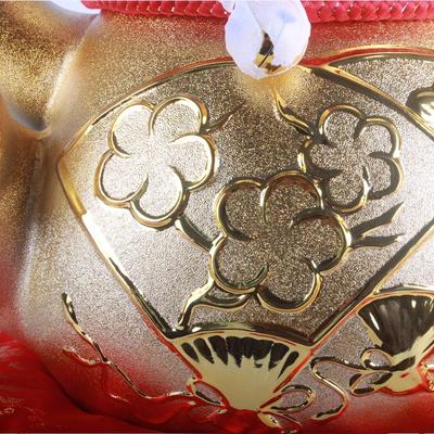 新款大号金色陶瓷日本正版招财猫工艺品 开业店面礼品批发
