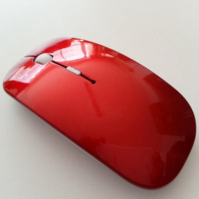 厂家批发定做小苹果无线鼠标 超薄光电礼品鼠标logo印制