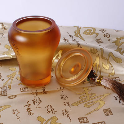 高档商务礼品实用琉璃茶叶罐工艺品摆件公司活动礼品纪念品定制
