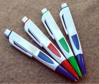 创意塑料广告笔定做个性扁笔 按动圆珠笔定制logo大印刷面积批发